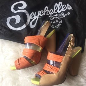 Seychelles strappy leather retro heel